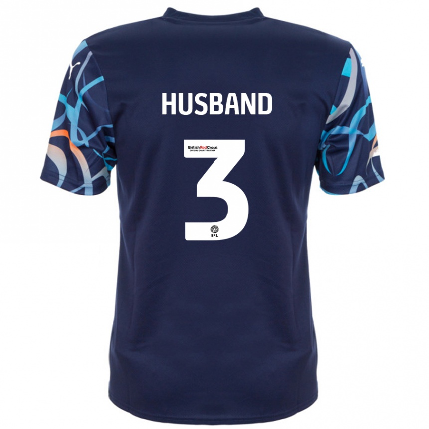 Hombre Fútbol Camiseta James Husband #3 Azul Marino 2ª Equipación 2024/25 México