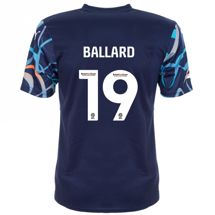 Hombre Fútbol Camiseta Dom Ballard #19 Azul Marino 2ª Equipación 2024/25 México