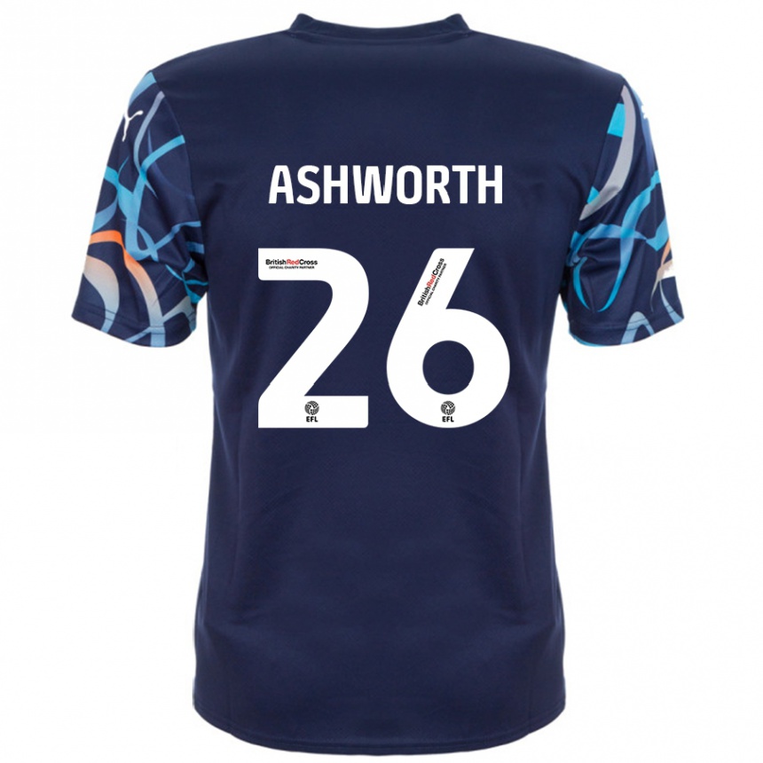 Hombre Fútbol Camiseta Zac Ashworth #26 Azul Marino 2ª Equipación 2024/25 México