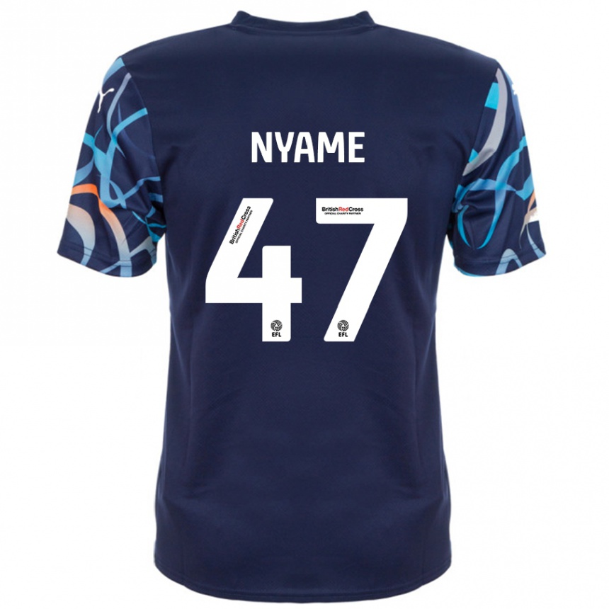 Hombre Fútbol Camiseta Josh Nyame #47 Azul Marino 2ª Equipación 2024/25 México