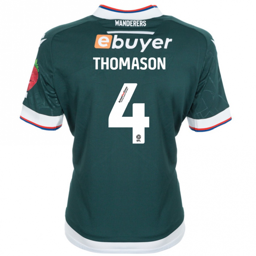 Hombre Fútbol Camiseta George Thomason #4 Verde Oscuro 2ª Equipación 2024/25 México