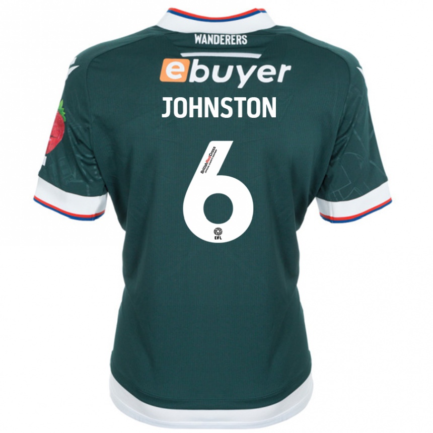 Hombre Fútbol Camiseta George Johnston #6 Verde Oscuro 2ª Equipación 2024/25 México