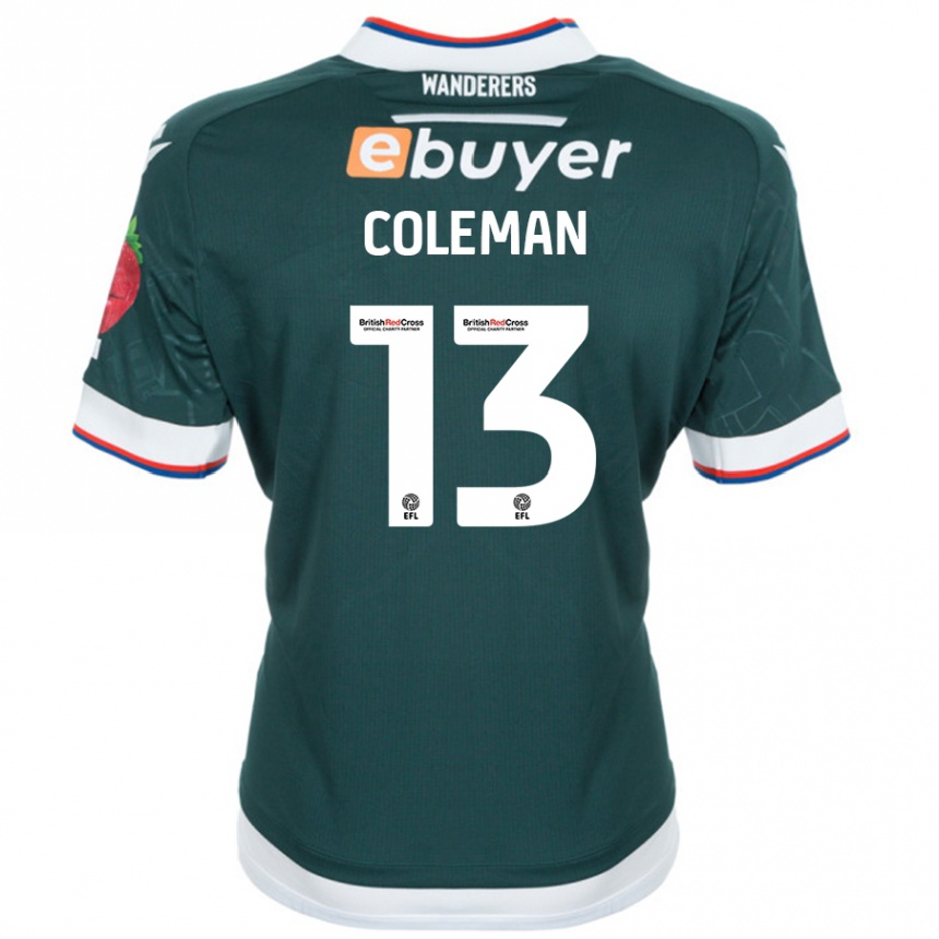 Hombre Fútbol Camiseta Joel Coleman #13 Verde Oscuro 2ª Equipación 2024/25 México