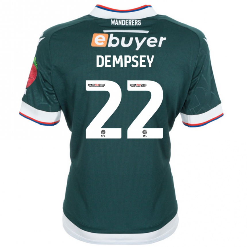 Hombre Fútbol Camiseta Kyle Dempsey #22 Verde Oscuro 2ª Equipación 2024/25 México