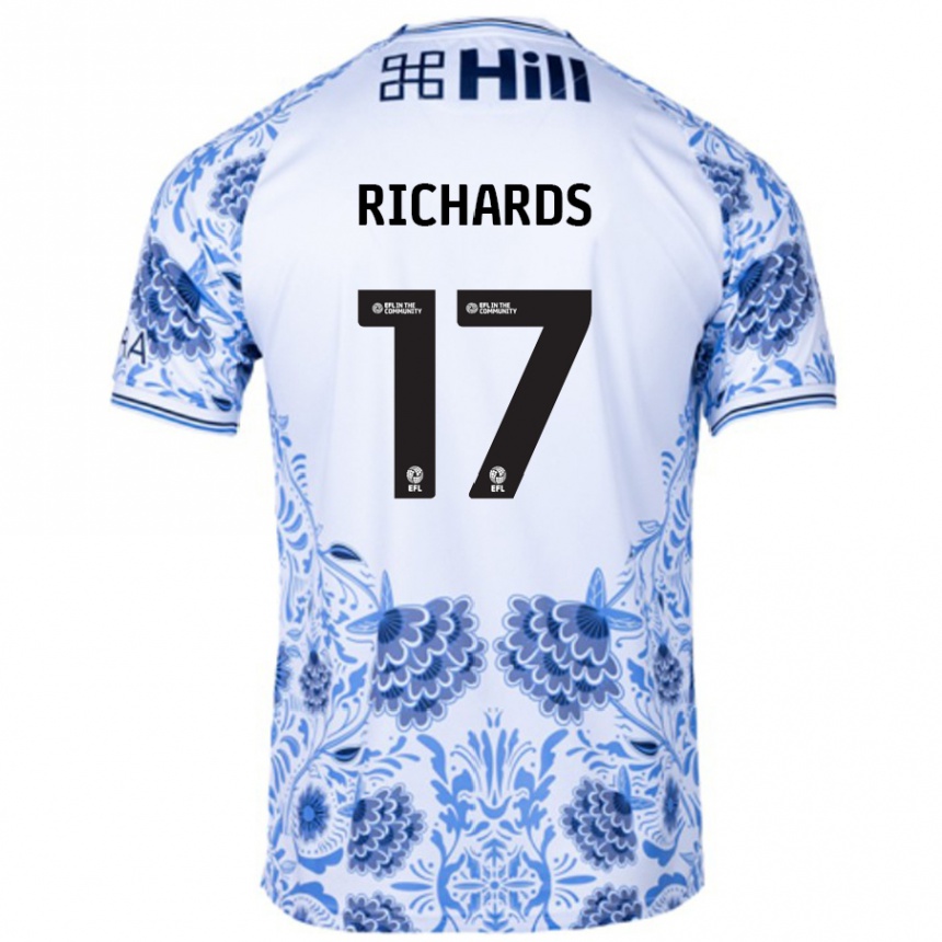 Hombre Fútbol Camiseta Taylor Richards #17 Blanco Azul 2ª Equipación 2024/25 México