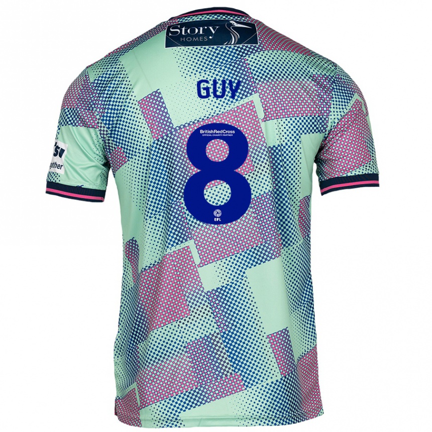 Hombre Fútbol Camiseta Callum Guy #8 Verde 2ª Equipación 2024/25 México