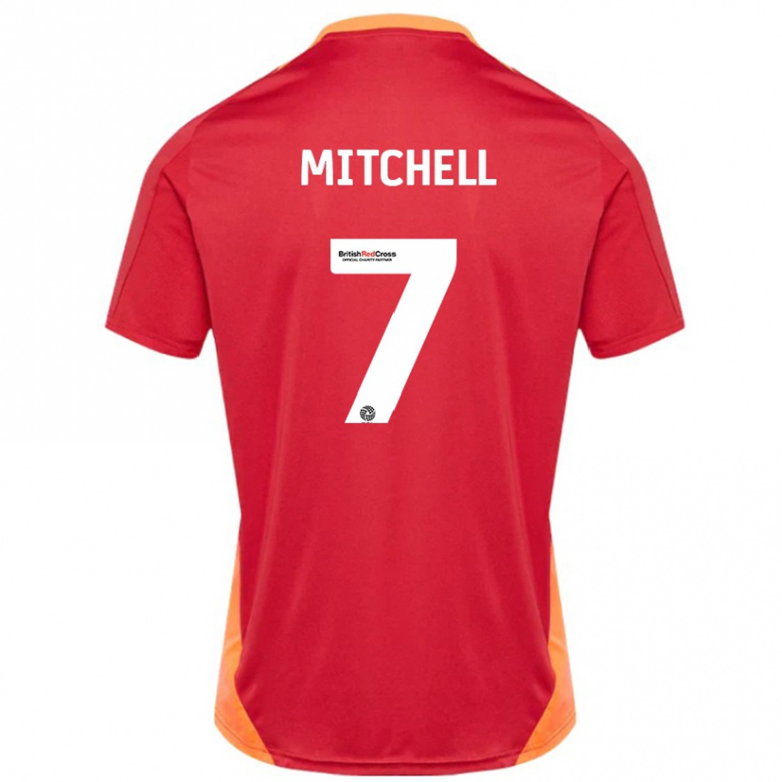 Hombre Fútbol Camiseta Demetri Mitchell #7 Azul Blanquecino 2ª Equipación 2024/25 México