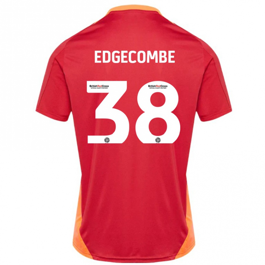 Hombre Fútbol Camiseta Max Edgecombe #38 Azul Blanquecino 2ª Equipación 2024/25 México