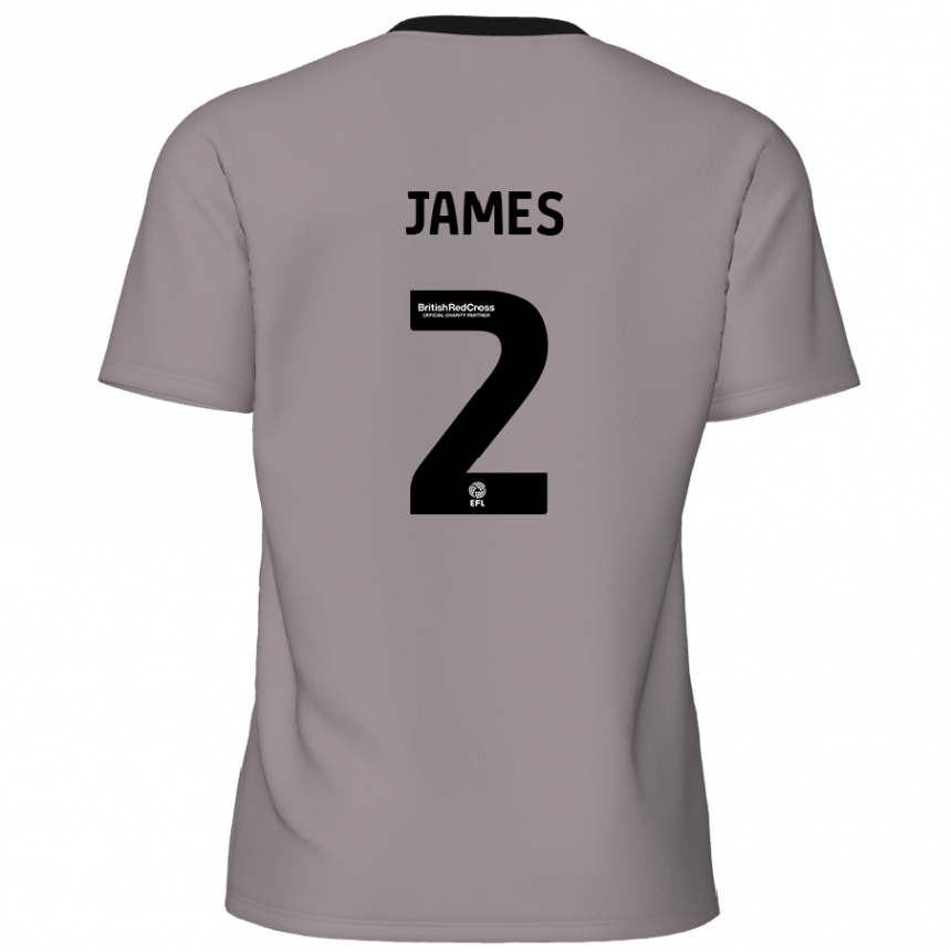 Hombre Fútbol Camiseta Tom James #2 Gris 2ª Equipación 2024/25 México