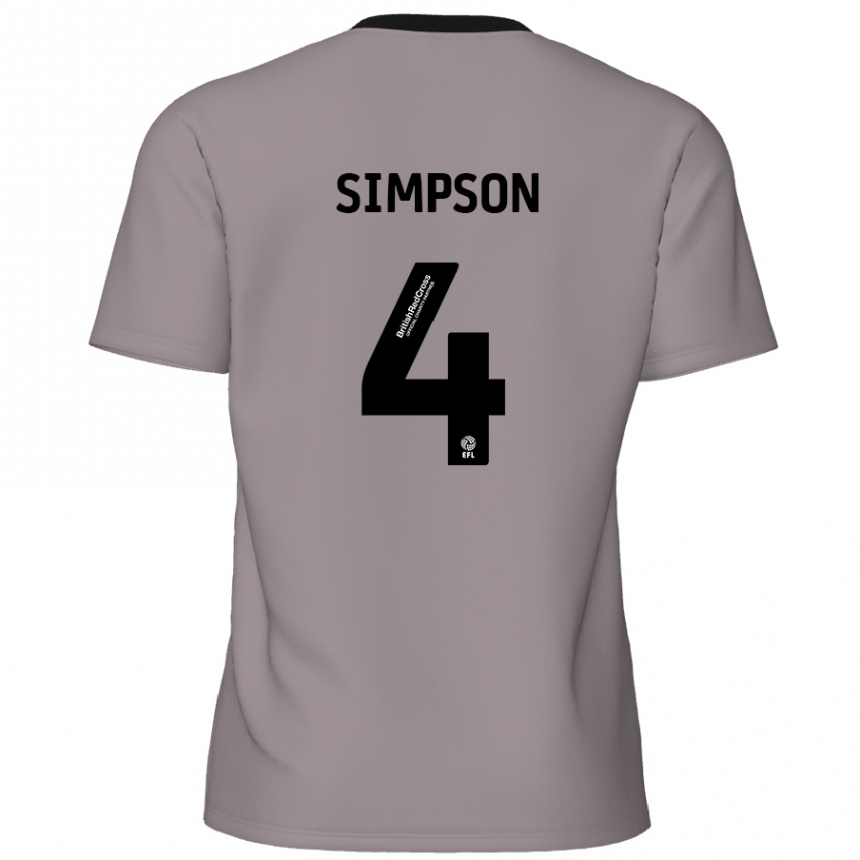 Hombre Fútbol Camiseta Jack Simpson #4 Gris 2ª Equipación 2024/25 México