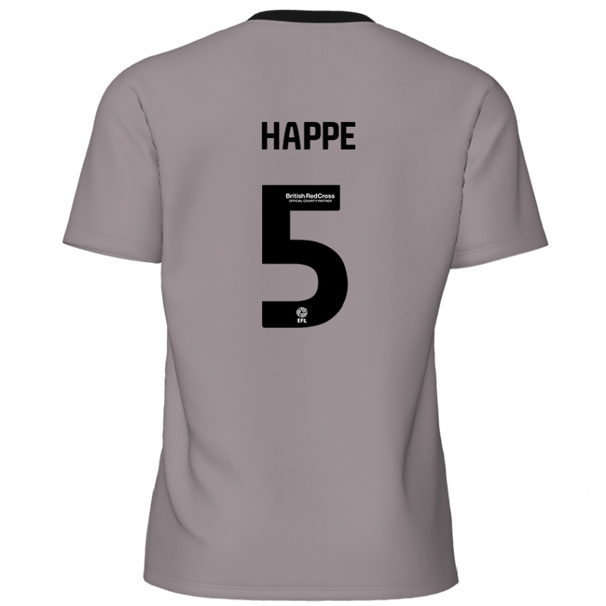 Hombre Fútbol Camiseta Dan Happe #5 Gris 2ª Equipación 2024/25 México