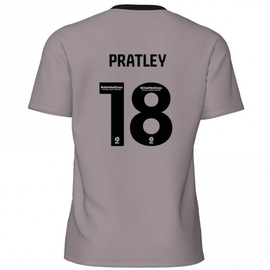 Hombre Fútbol Camiseta Darren Pratley #18 Gris 2ª Equipación 2024/25 México