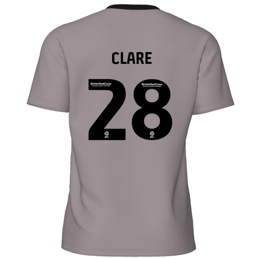 Hombre Fútbol Camiseta Sean Clare #28 Gris 2ª Equipación 2024/25 México