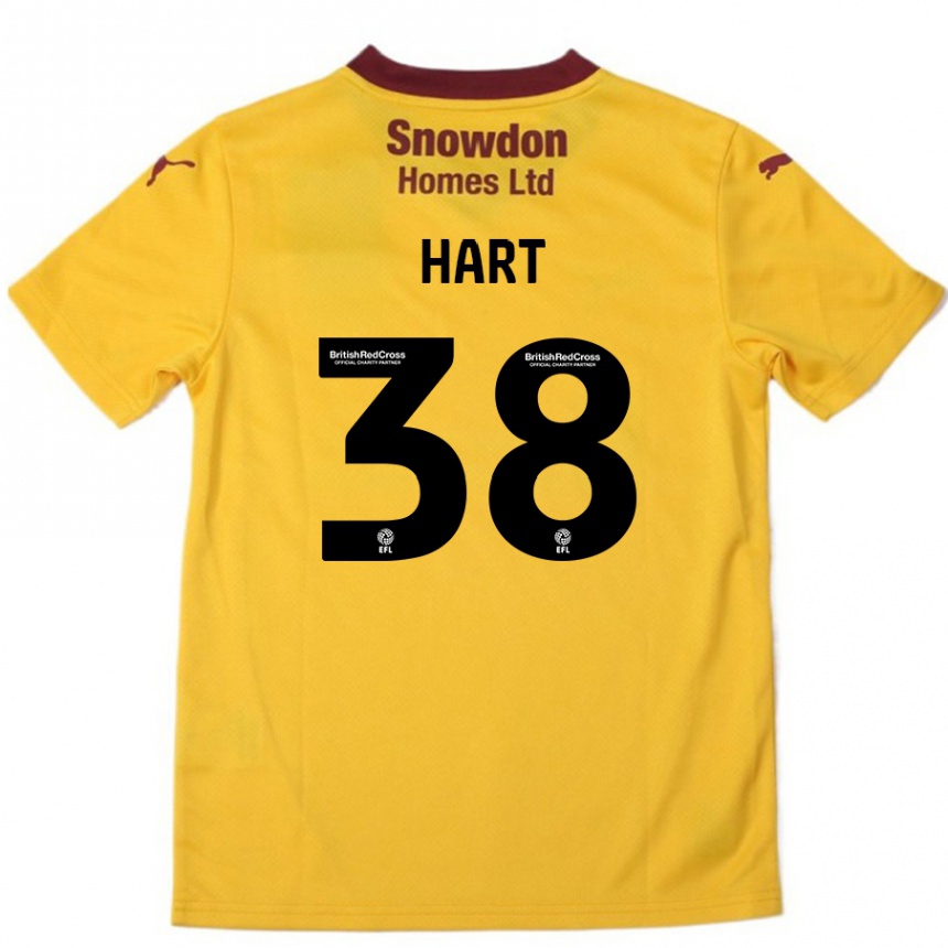 Hombre Fútbol Camiseta Jamari Hart #38 Naranja Borgoña 2ª Equipación 2024/25 México