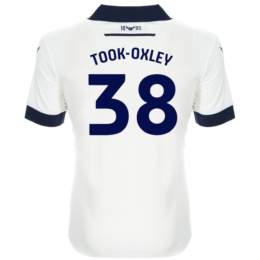 Hombre Fútbol Camiseta Zaide Took-Oxley #38 Blanco Azul Marino 2ª Equipación 2024/25 México