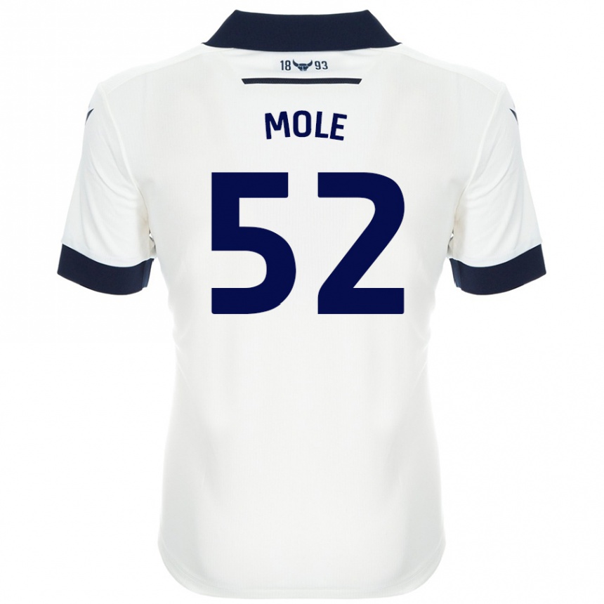 Hombre Fútbol Camiseta Harrison Mole #52 Blanco Azul Marino 2ª Equipación 2024/25 México