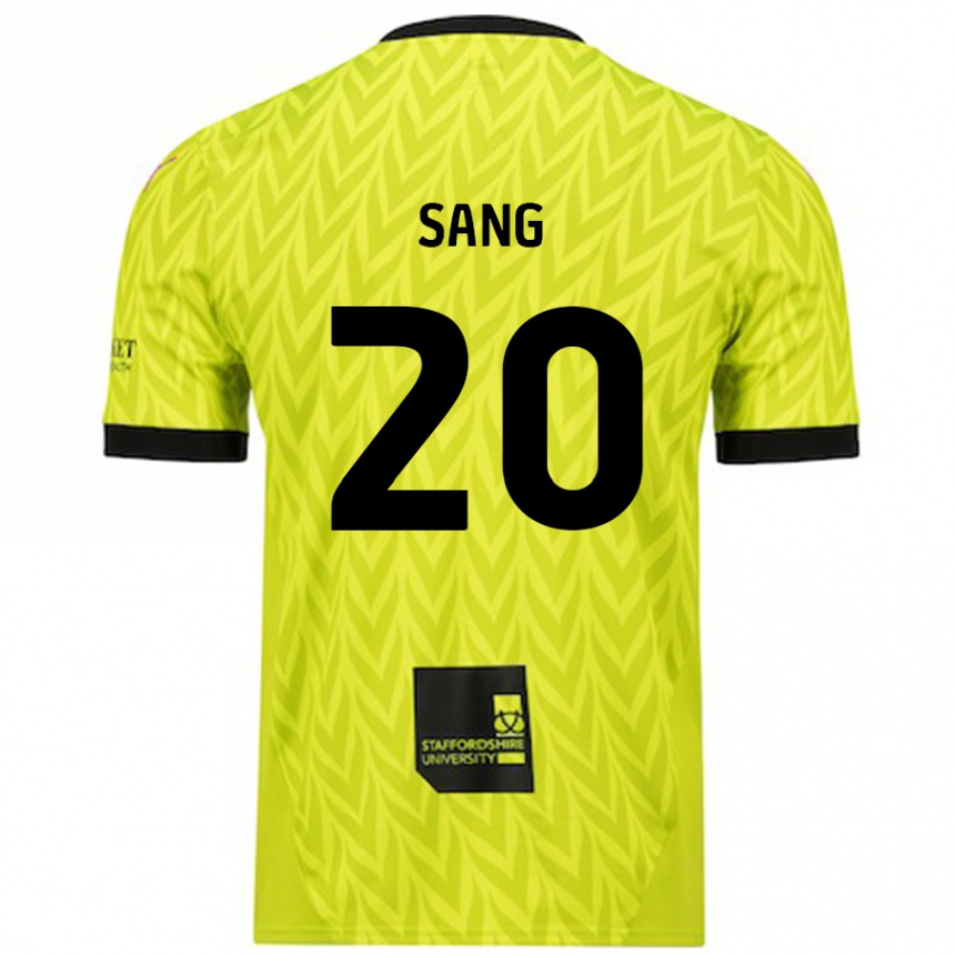 Hombre Fútbol Camiseta Tom Sang #20 Verde Fluorescente 2ª Equipación 2024/25 México