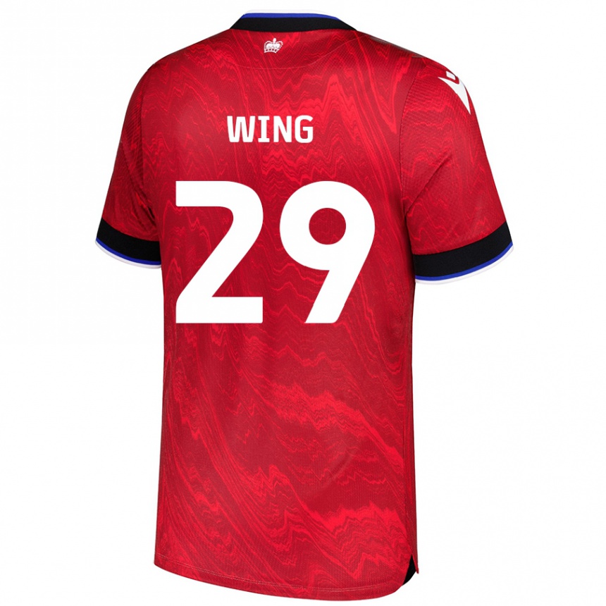 Hombre Fútbol Camiseta Lewis Wing #29 Rojo Negro 2ª Equipación 2024/25 México