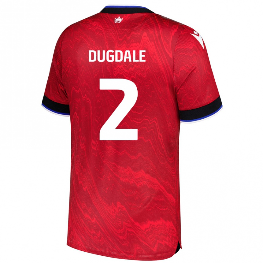 Hombre Fútbol Camiseta Rachel Dugdale #2 Rojo Negro 2ª Equipación 2024/25 México