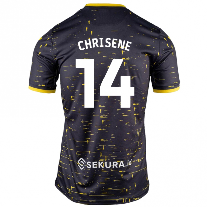 Hombre Fútbol Camiseta Ben Chrisene #14 Negro Amarillo 2ª Equipación 2024/25 México