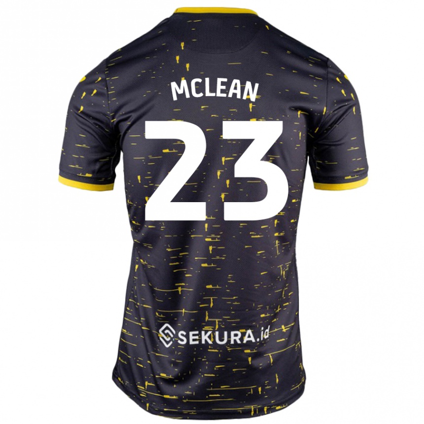 Hombre Fútbol Camiseta Kenny Mclean #23 Negro Amarillo 2ª Equipación 2024/25 México