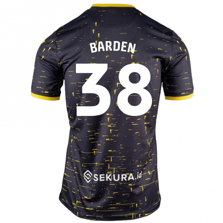 Hombre Fútbol Camiseta Daniel Barden #38 Negro Amarillo 2ª Equipación 2024/25 México