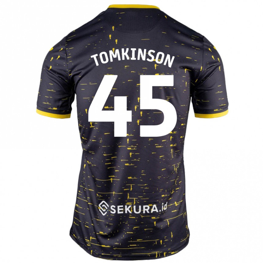 Hombre Fútbol Camiseta Jonathan Tomkinson #45 Negro Amarillo 2ª Equipación 2024/25 México