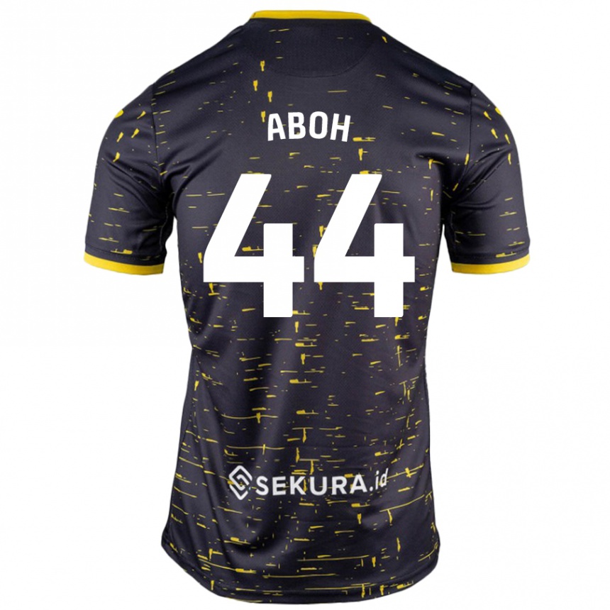 Hombre Fútbol Camiseta Ken Aboh #44 Negro Amarillo 2ª Equipación 2024/25 México