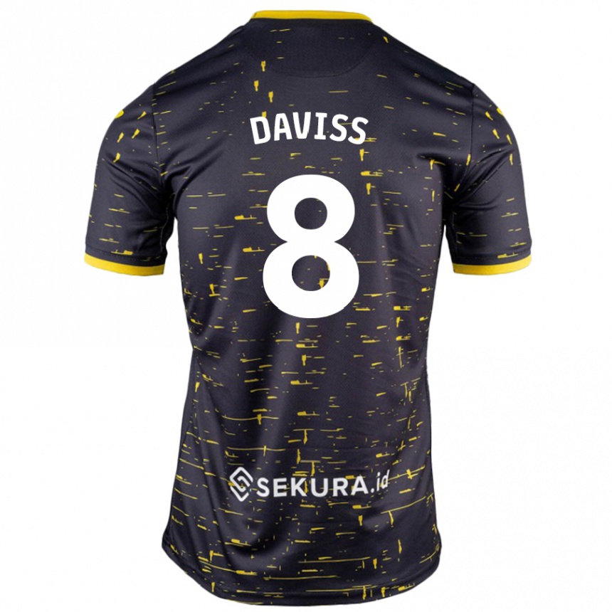 Hombre Fútbol Camiseta Millie Daviss #8 Negro Amarillo 2ª Equipación 2024/25 México