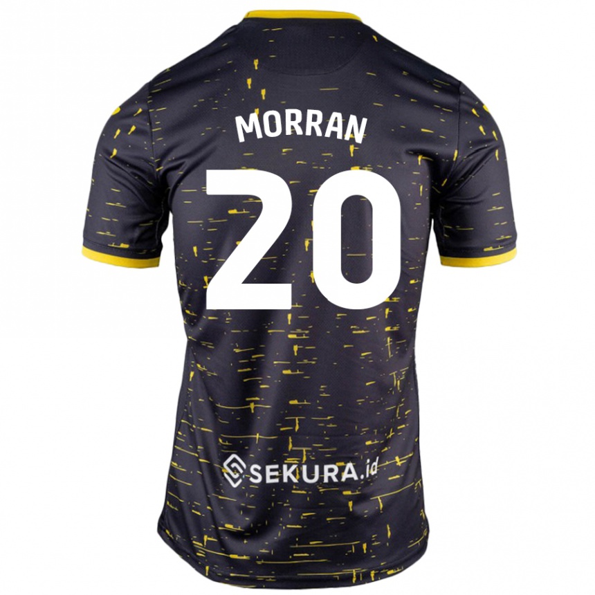 Hombre Fútbol Camiseta Eloise Morran #20 Negro Amarillo 2ª Equipación 2024/25 México