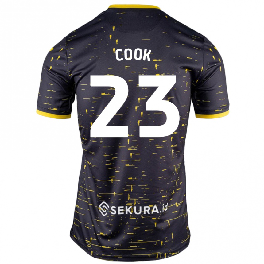 Hombre Fútbol Camiseta Olivia Cook #23 Negro Amarillo 2ª Equipación 2024/25 México