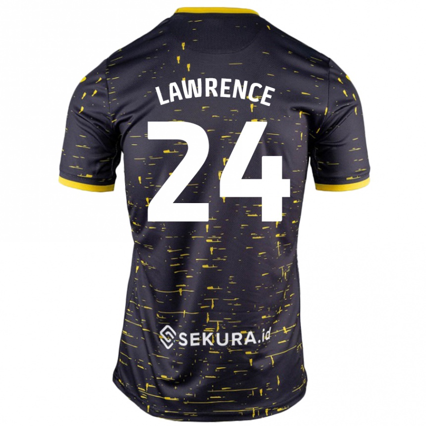 Hombre Fútbol Camiseta Rachel Lawrence #24 Negro Amarillo 2ª Equipación 2024/25 México