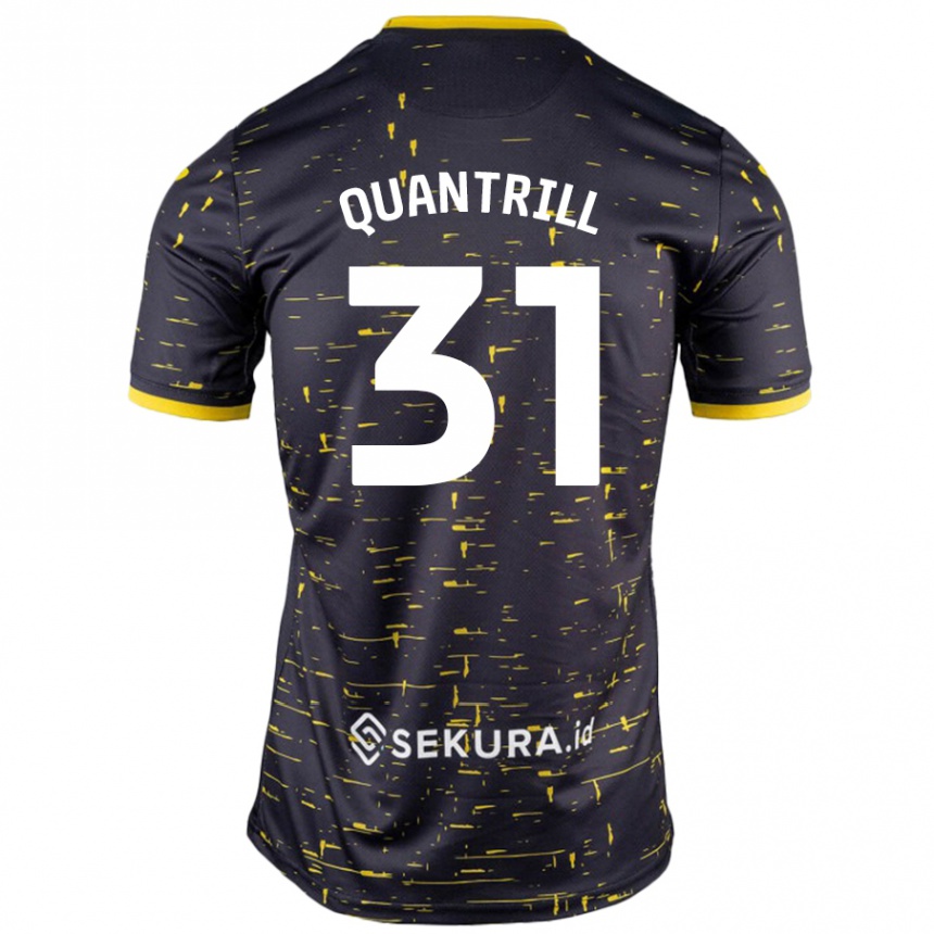 Hombre Fútbol Camiseta Sarah Quantrill #31 Negro Amarillo 2ª Equipación 2024/25 México