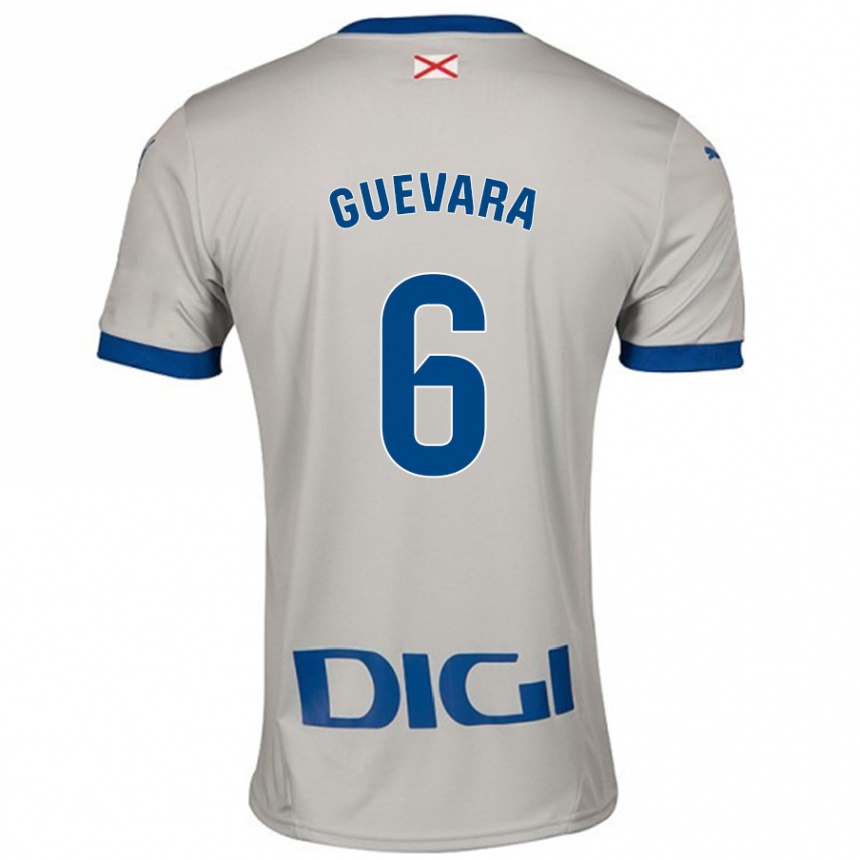 Hombre Fútbol Camiseta Ander Guevara #6 Gris Claro 2ª Equipación 2024/25 México