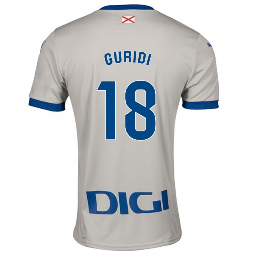 Hombre Fútbol Camiseta Jon Guridi #18 Gris Claro 2ª Equipación 2024/25 México