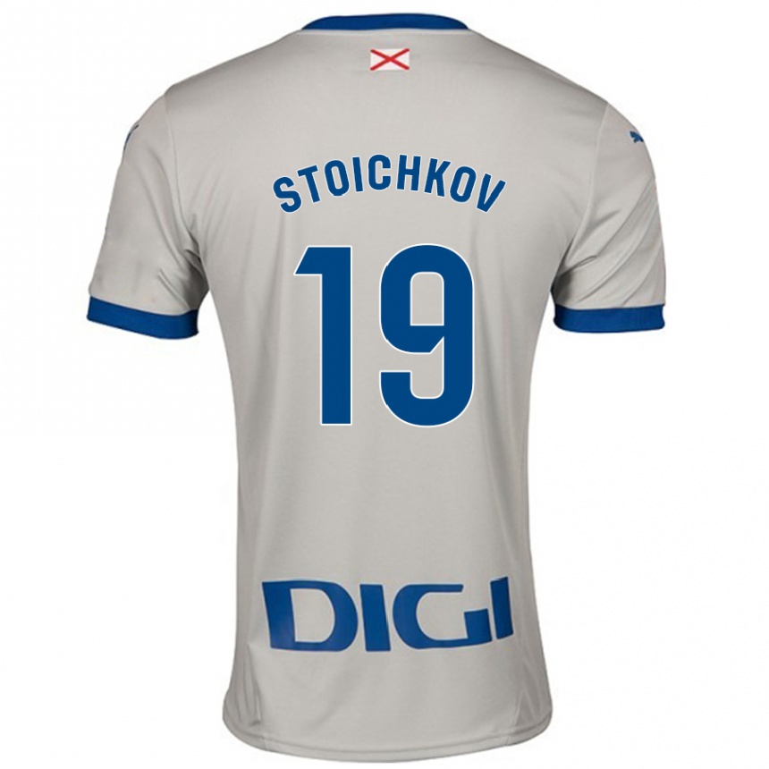 Hombre Fútbol Camiseta Stoichkov #19 Gris Claro 2ª Equipación 2024/25 México