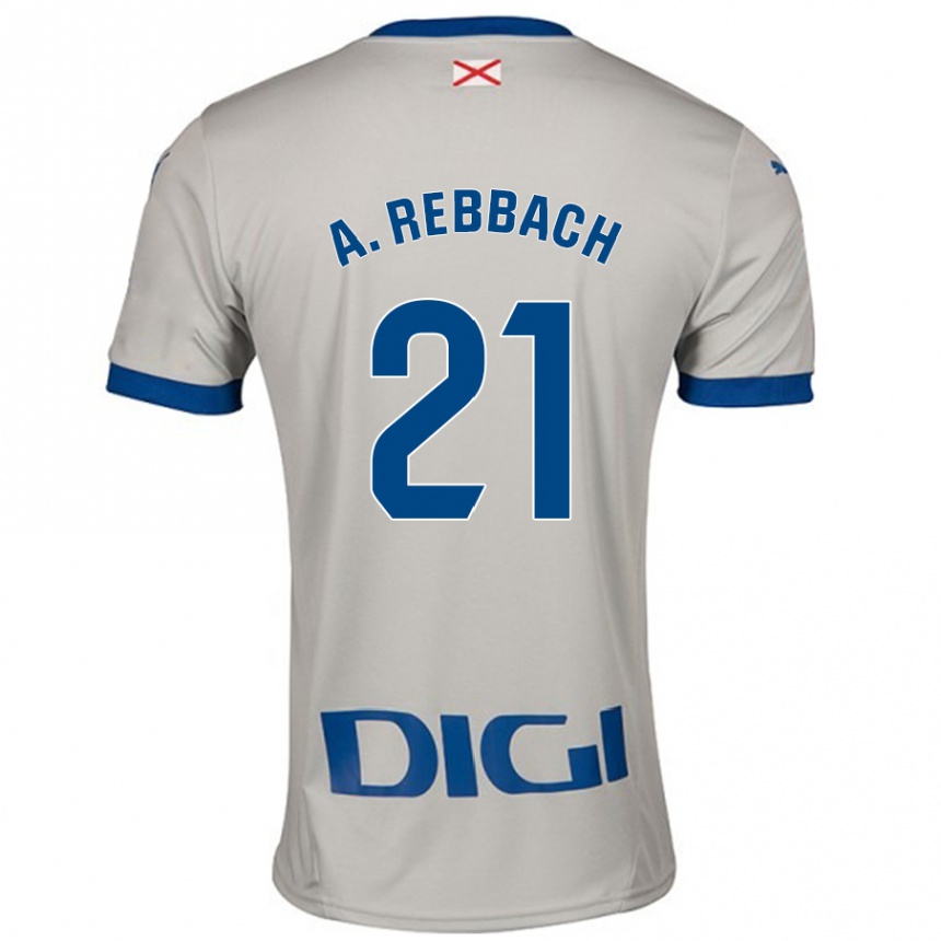 Hombre Fútbol Camiseta Abde Rebbach #21 Gris Claro 2ª Equipación 2024/25 México