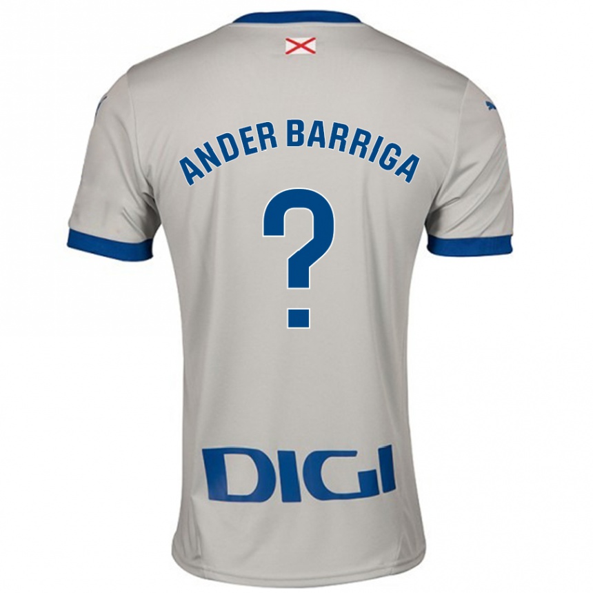 Hombre Fútbol Camiseta Jon Ander Barriga #0 Gris Claro 2ª Equipación 2024/25 México