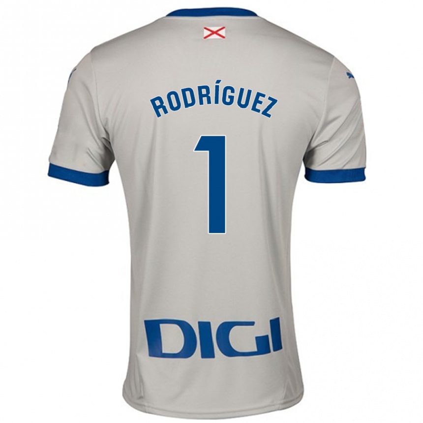 Hombre Fútbol Camiseta Adrián Rodríguez #1 Gris Claro 2ª Equipación 2024/25 México