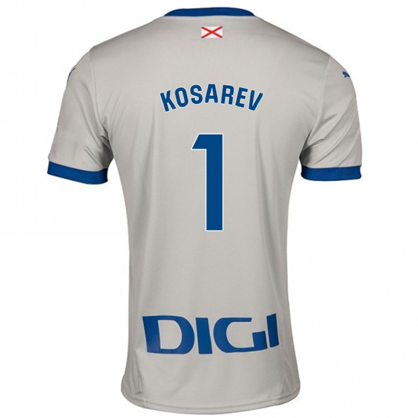 Hombre Fútbol Camiseta Oleksandr Kosarev #1 Gris Claro 2ª Equipación 2024/25 México