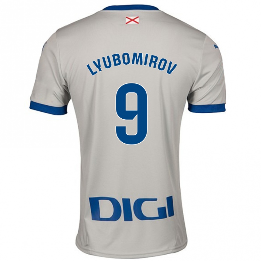 Hombre Fútbol Camiseta Daniel Lyubomirov #9 Gris Claro 2ª Equipación 2024/25 México