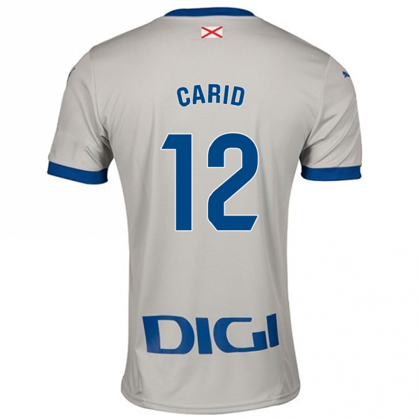 Hombre Fútbol Camiseta Andrea Carid #12 Gris Claro 2ª Equipación 2024/25 México