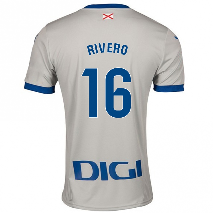 Hombre Fútbol Camiseta Almudena Rivero #16 Gris Claro 2ª Equipación 2024/25 México