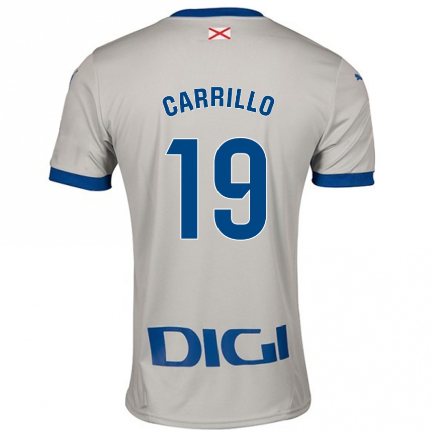 Hombre Fútbol Camiseta Sara Carrillo #19 Gris Claro 2ª Equipación 2024/25 México