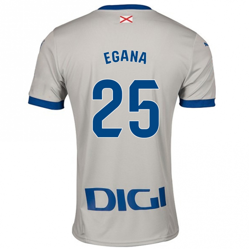 Hombre Fútbol Camiseta Eider Egaña #25 Gris Claro 2ª Equipación 2024/25 México