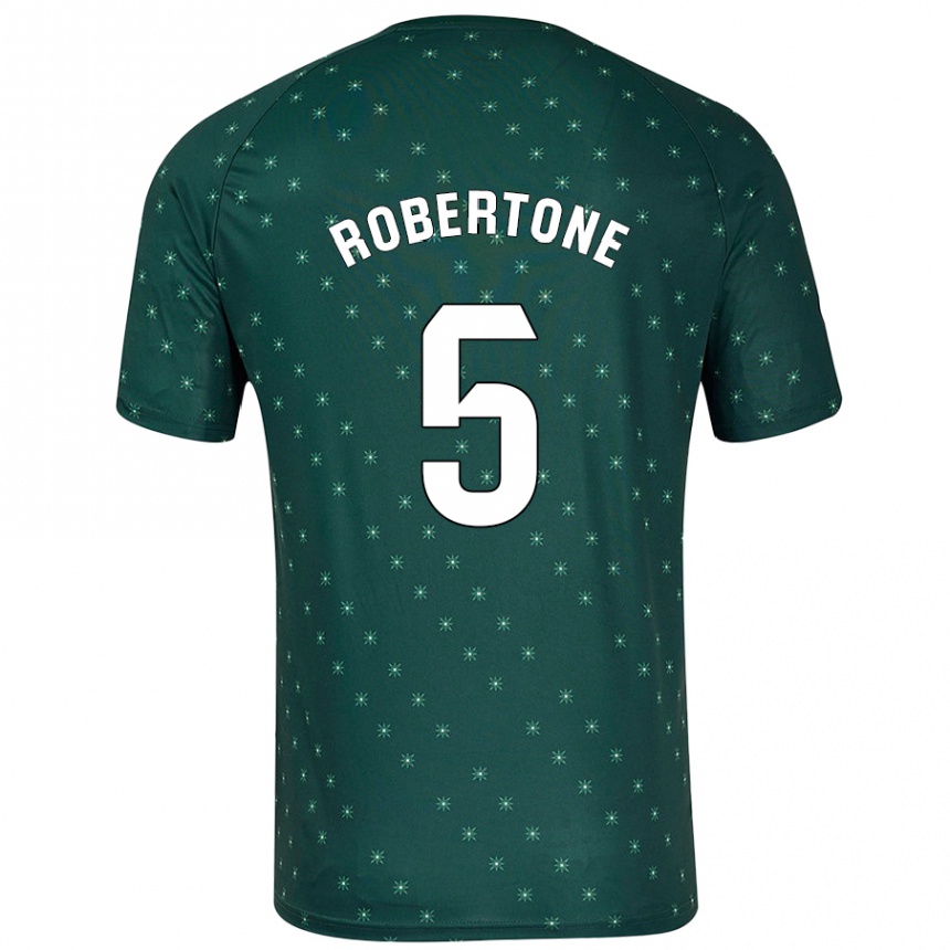 Hombre Fútbol Camiseta Lucas Robertone #5 Verde Oscuro 2ª Equipación 2024/25 México