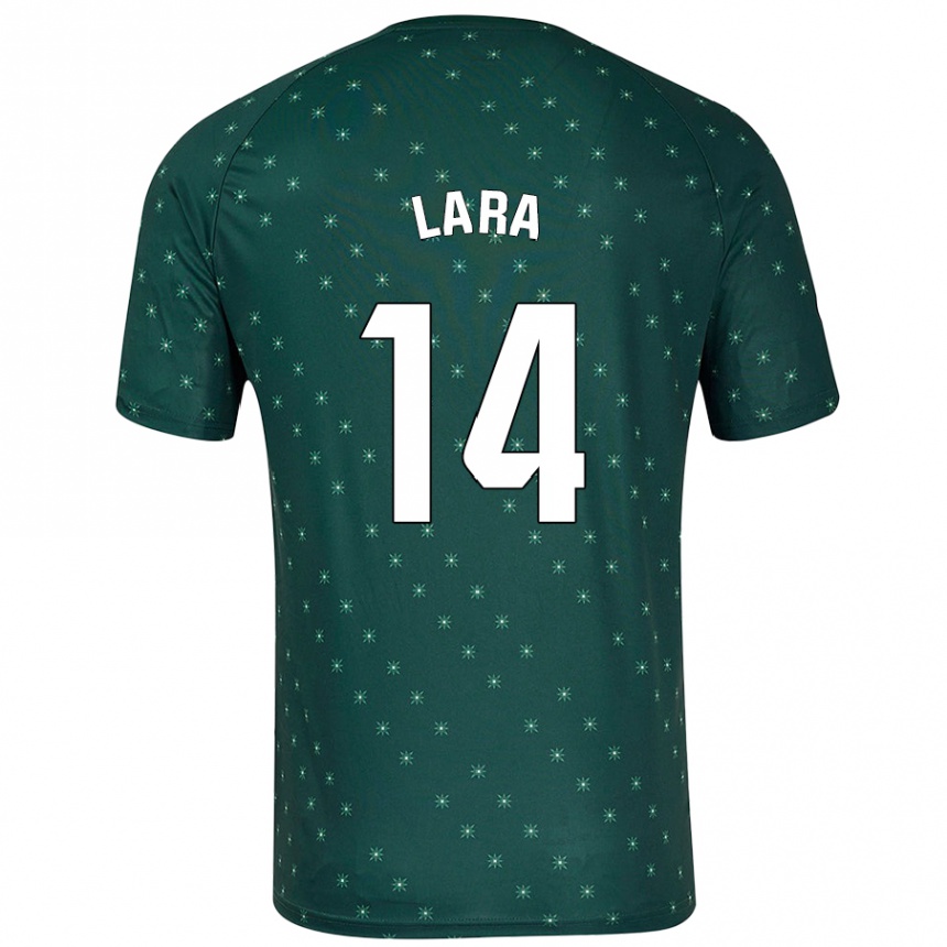 Hombre Fútbol Camiseta Luis Lara #14 Verde Oscuro 2ª Equipación 2024/25 México