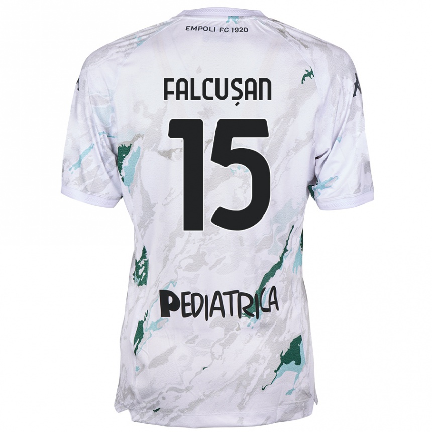 Hombre Fútbol Camiseta Darius Fălcușan #15 Gris 2ª Equipación 2024/25 México