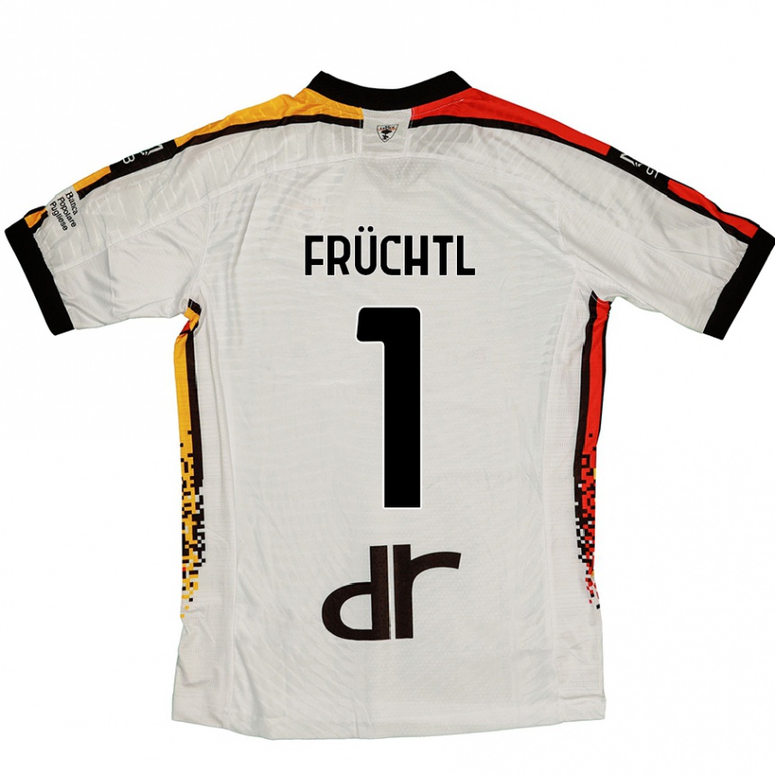 Hombre Fútbol Camiseta Christian Früchtl #1 Blanco Negro 2ª Equipación 2024/25 México