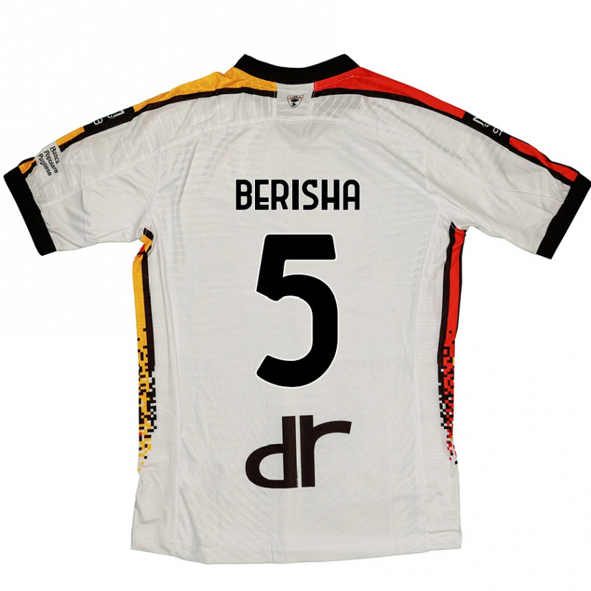 Hombre Fútbol Camiseta Medon Berisha #5 Blanco Negro 2ª Equipación 2024/25 México